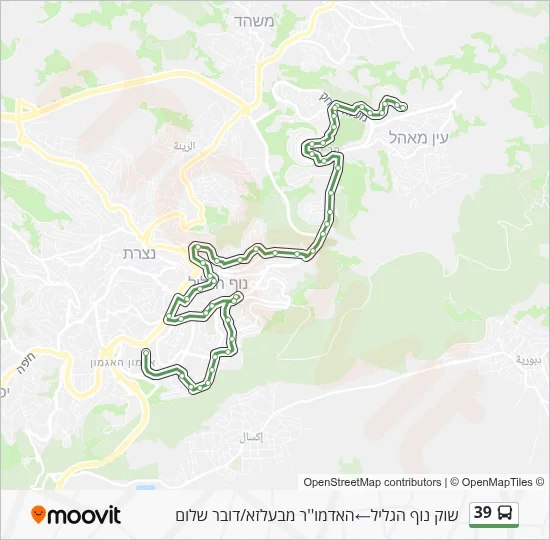 39 Bus Line Map