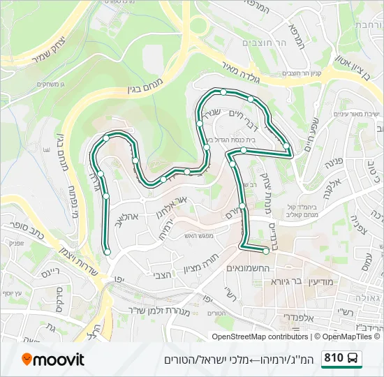 810 Bus Line Map