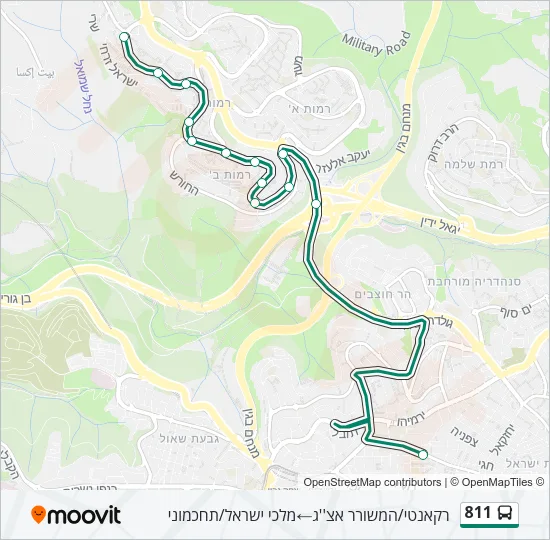 811 Bus Line Map