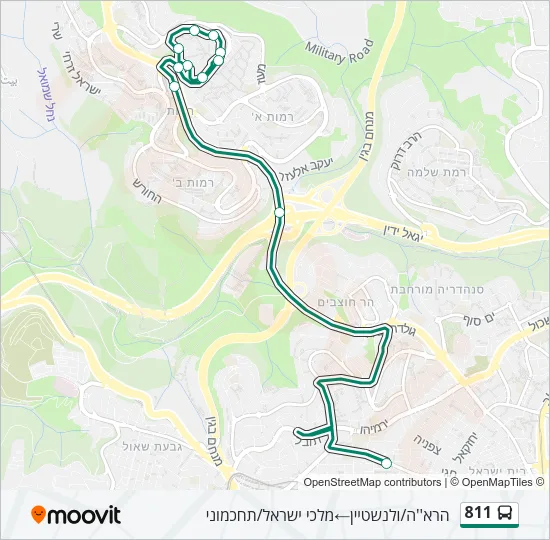 811 Bus Line Map