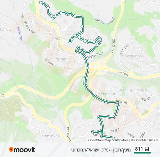 811 Bus Line Map
