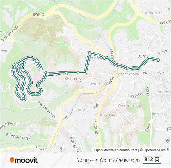 Автобус 812: карта маршрута