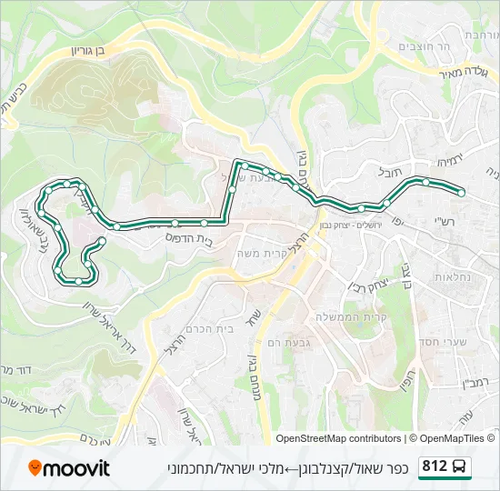 812 Bus Line Map