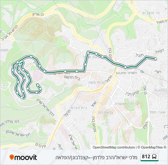 812 Bus Line Map