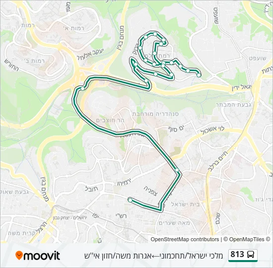 813 Bus Line Map