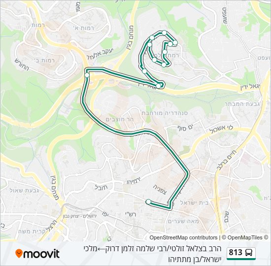 813 Bus Line Map