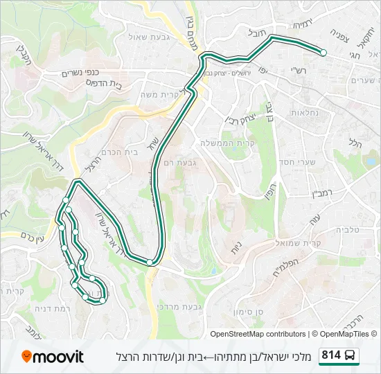 814 Bus Line Map