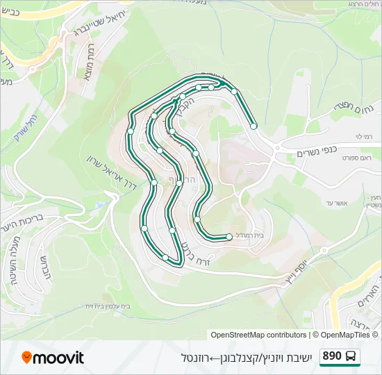 890 Bus Line Map