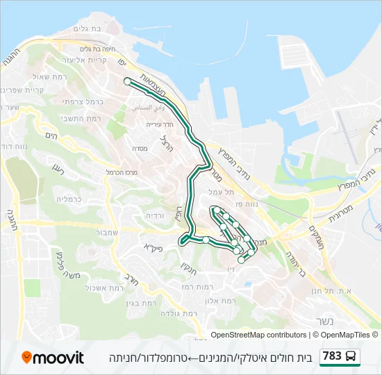 783 Bus Line Map