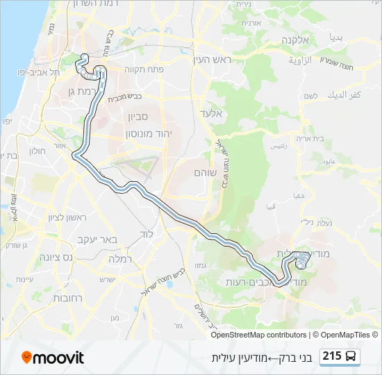 215 Bus Line Map