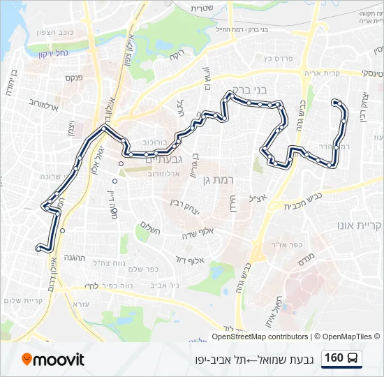 160 Bus Line Map
