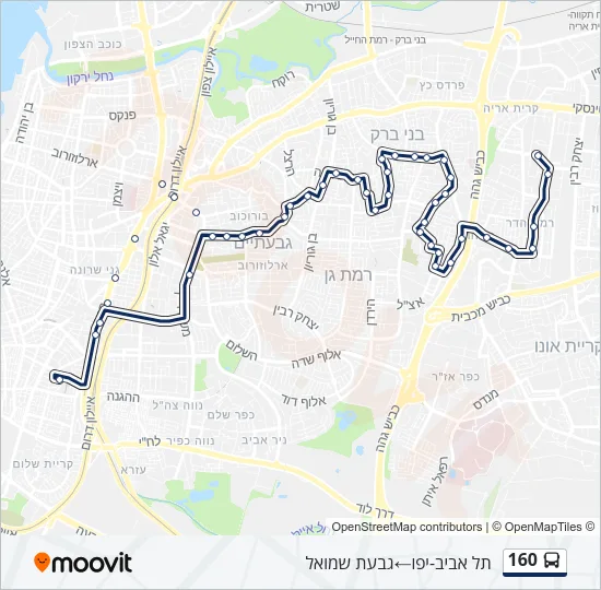 160 Bus Line Map