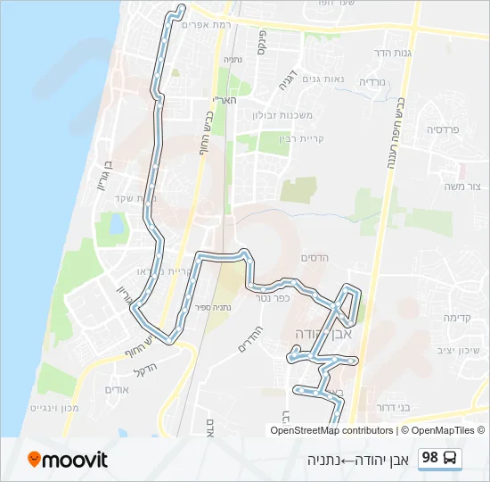 98 Bus Line Map