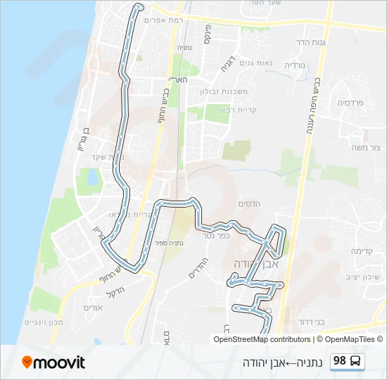 98 Bus Line Map