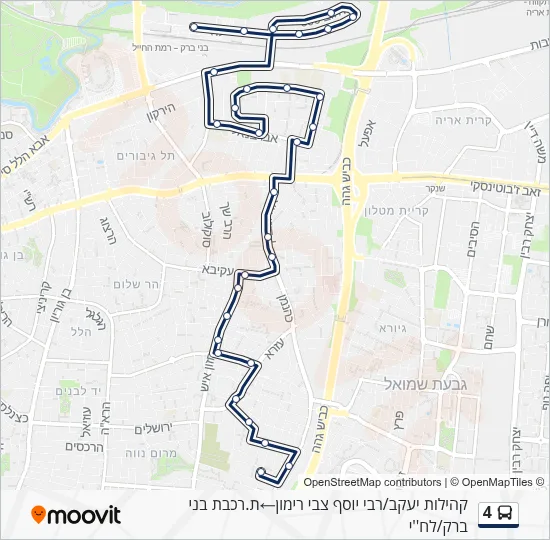 4 Bus Line Map