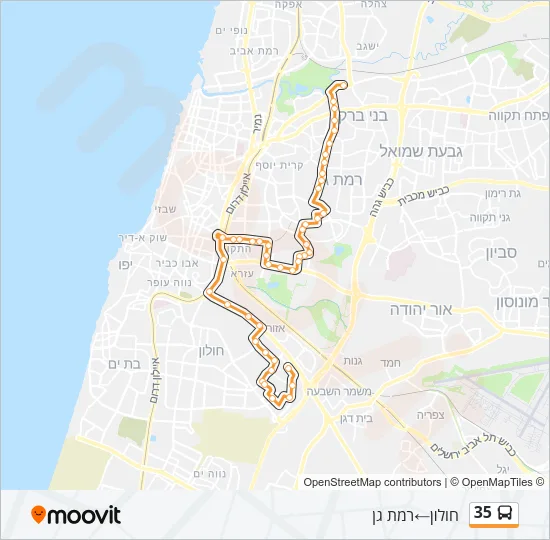 35 Bus Line Map
