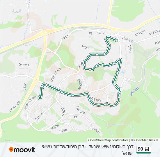 90 Bus Line Map