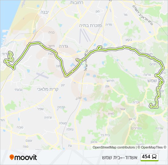 454 Bus Line Map
