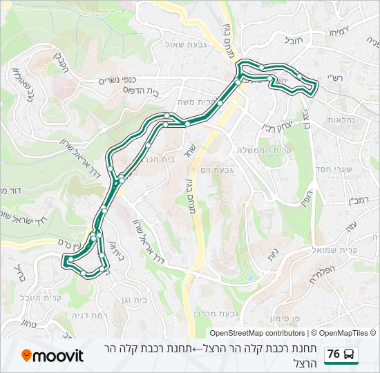 76 Bus Line Map