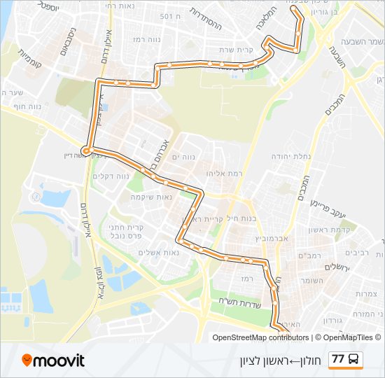 77 bus Line Map