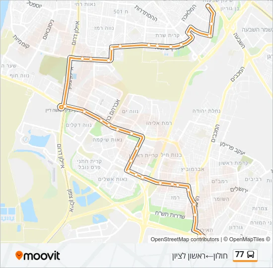 77 Bus Line Map