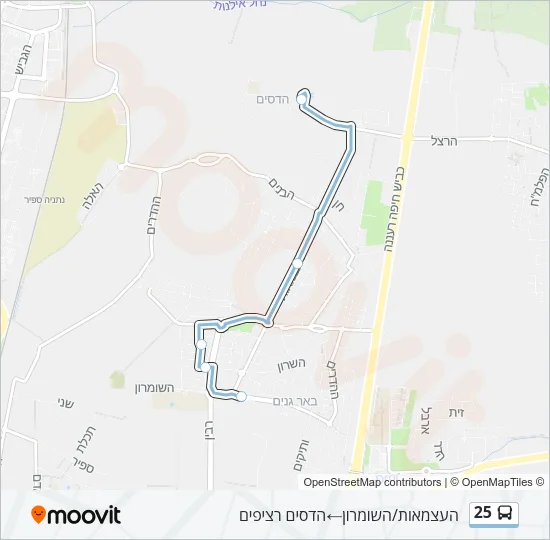 25 Bus Line Map