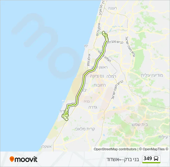 349 Bus Line Map