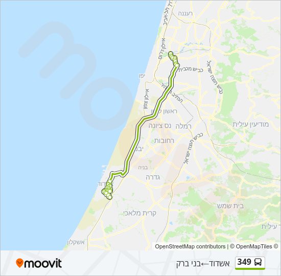 349 Bus Line Map