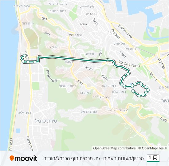 1 Bus Line Map