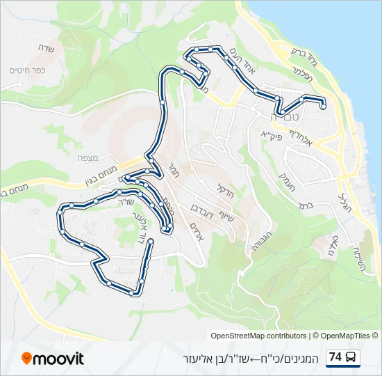 74 Bus Line Map