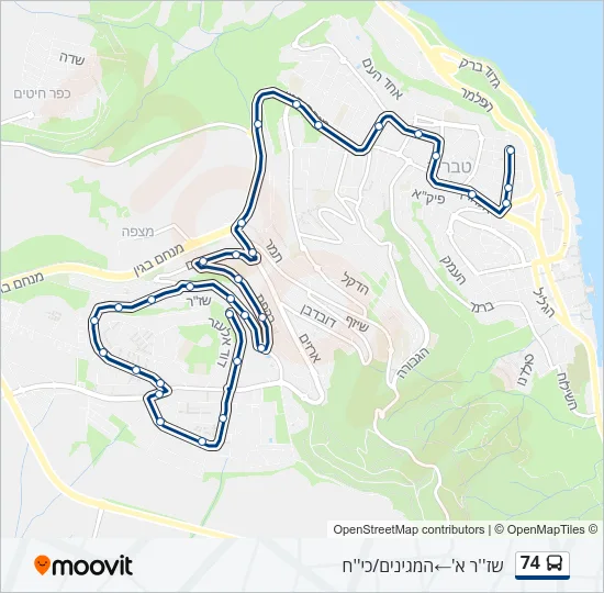 74 Bus Line Map