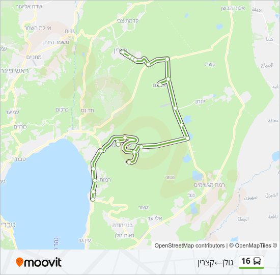 16 Bus Line Map