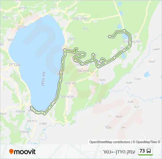 73 Bus Line Map