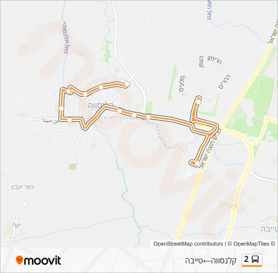 2 Bus Line Map