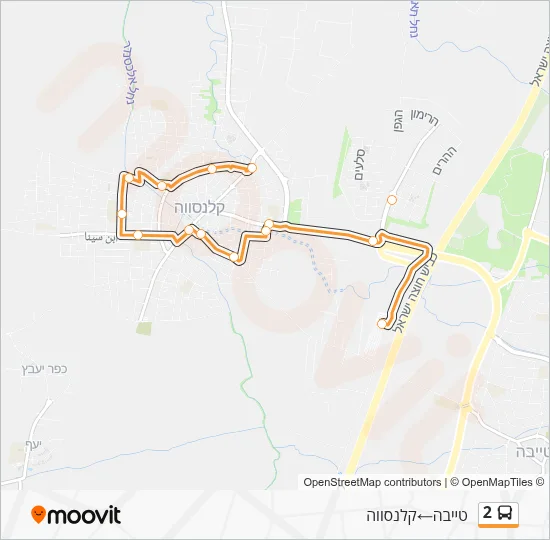 2 Bus Line Map