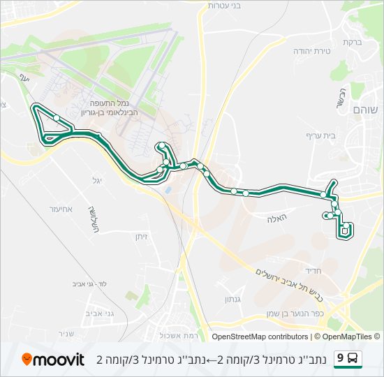 9 bus Line Map