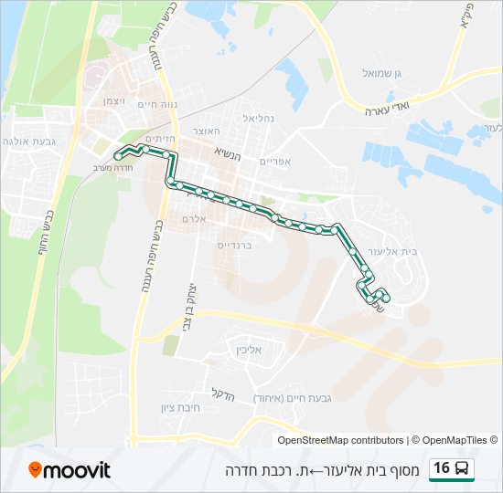 16 Bus Line Map