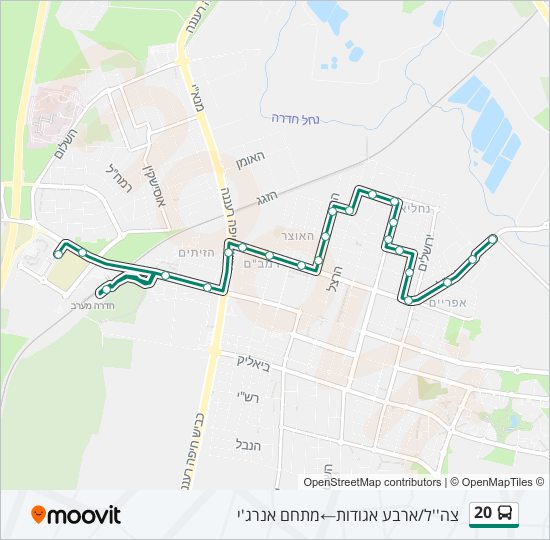 Автобус 20: карта маршрута