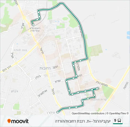 Автобус 9: карта маршрута