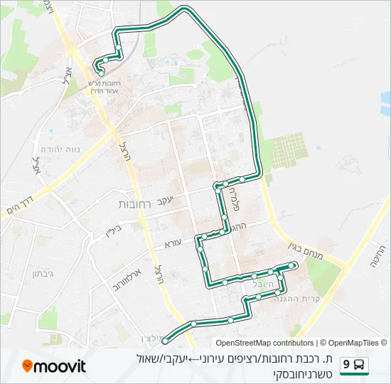 Автобус 9: карта маршрута