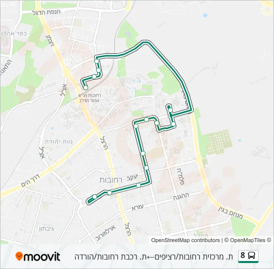 Автобус 8: карта маршрута