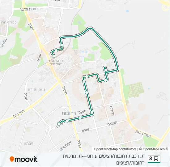 8 Bus Line Map