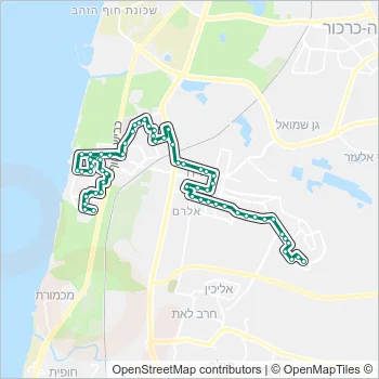 13א Bus Line Map