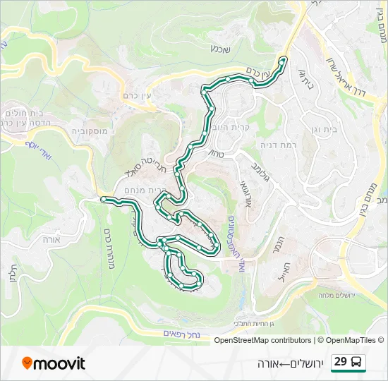 29 Bus Line Map