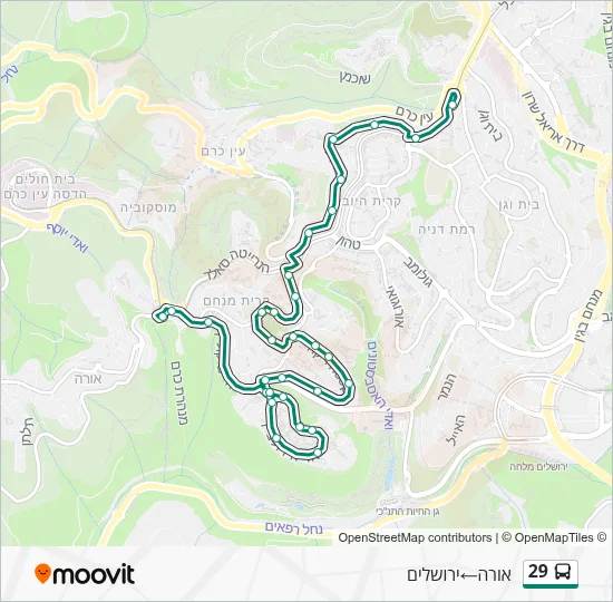 29 Bus Line Map