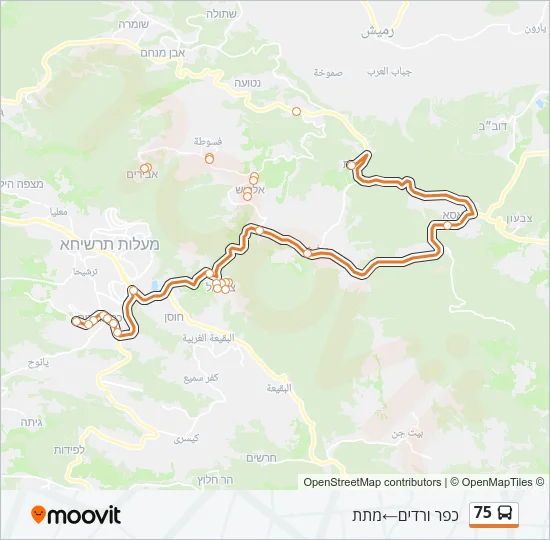 75 Bus Line Map
