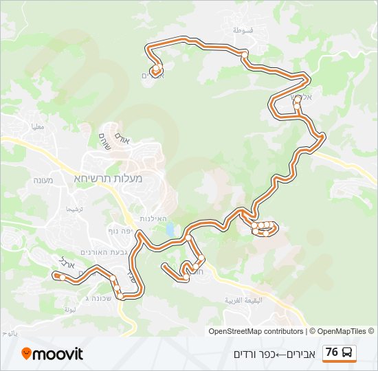 76 Bus Line Map