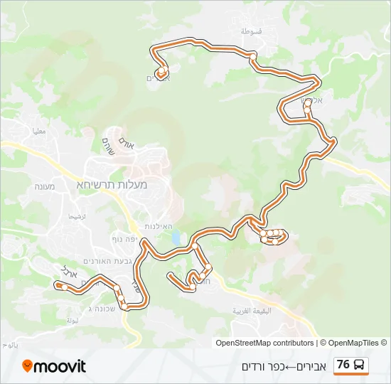76 Bus Line Map