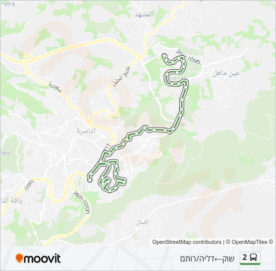 2 Bus Line Map