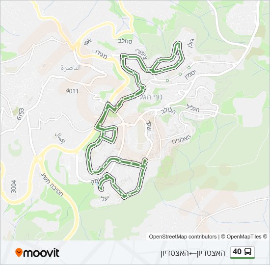 40 Bus Line Map